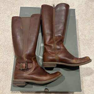 Timberland EK Savin Hill Tall Medium Shaft Brown Women's Riding Boots, Size 7